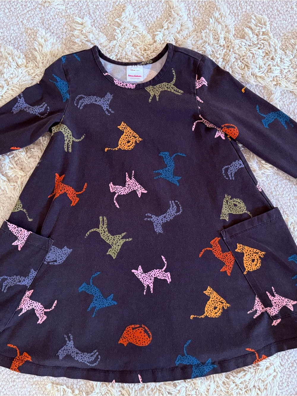 Colorful cheetah skater dress